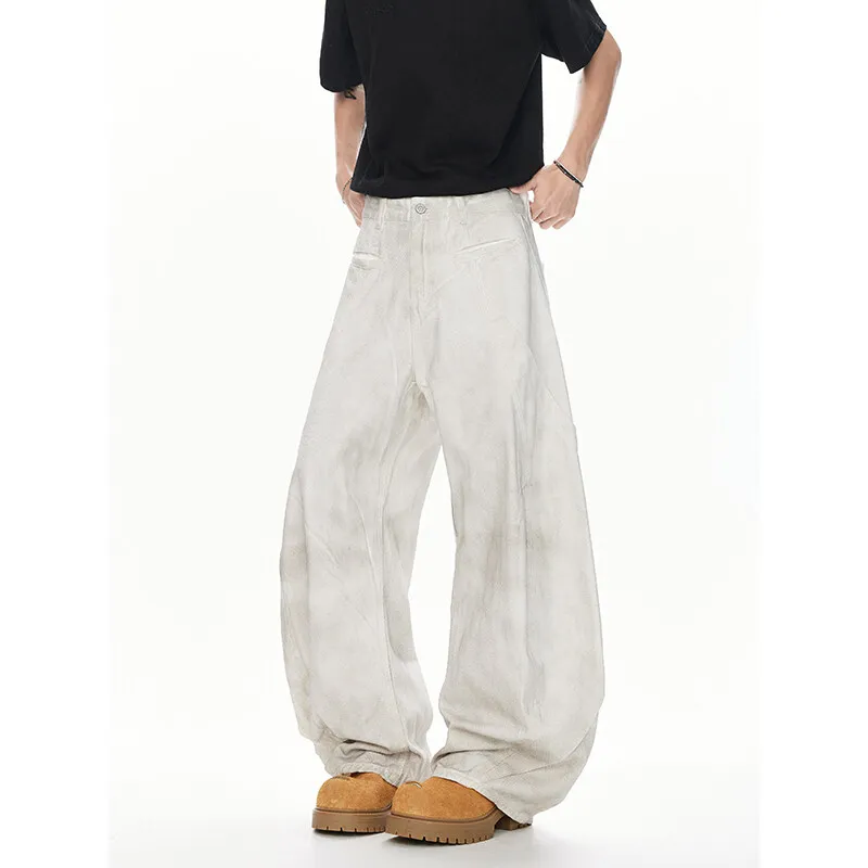 OULUDE Jeans Men Dirty White-3