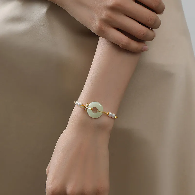 PARAS KORS Bracelets Pale Greenish White Jade Women's-2