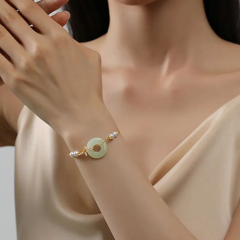 PARAS KORS Bracelets Pale Greenish White Jade Women's-1