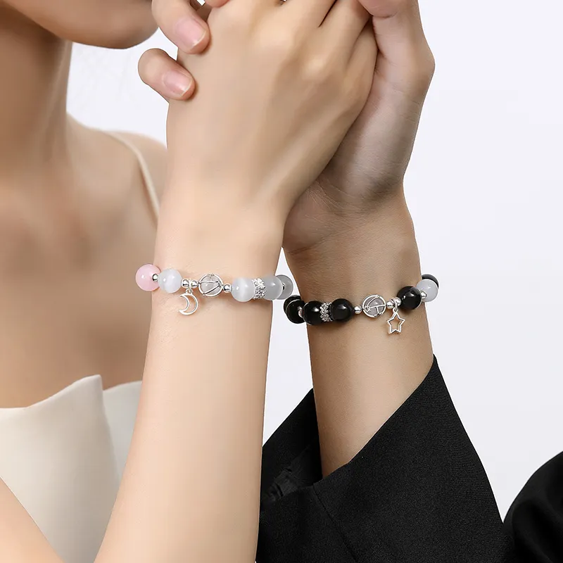 PARAS KORS Glass Cat Eye Bracelets Unisex-5