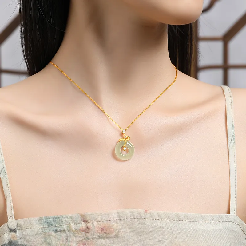 PARAS KORS Necklaces Pale Greenish White Jade Women's-3