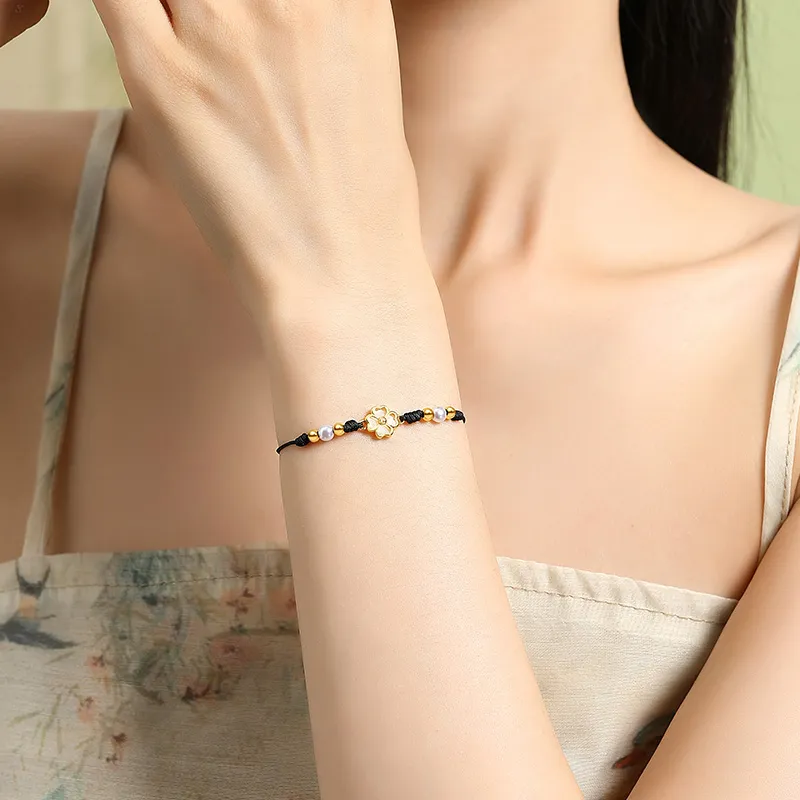 PARAS KORS S925 Silver Mother Of Pearl Shell Pearl Bracelets Women's-3