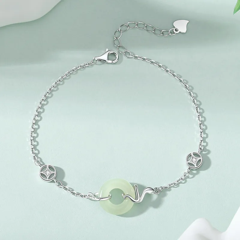 PARAS KORS Hetian Jade Bracelets Pale Greenish White Jade Women's-3