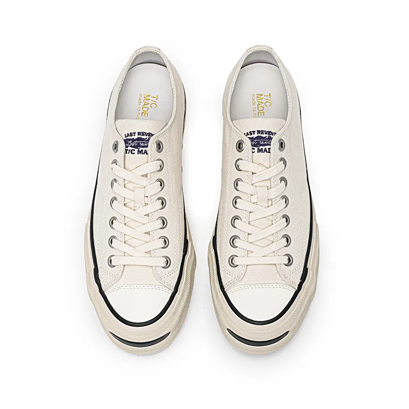 TC Tcmade 015 Anti-Slip Wear-Resistant Low-Top Canvas Shoes Unisex White-3