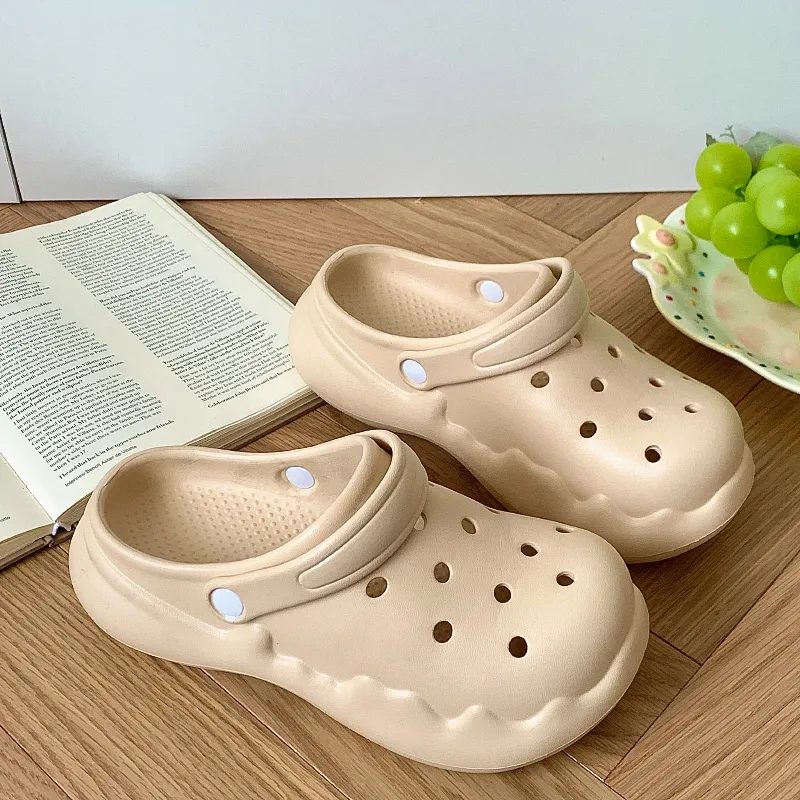 Beerus Clogs, Summer Fashion Minimalist Style Home Slippers Black/White/Khaki-6