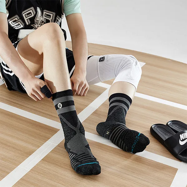 Stance Mid Calf Socks Unisex 1 Pack Graphite Black-2