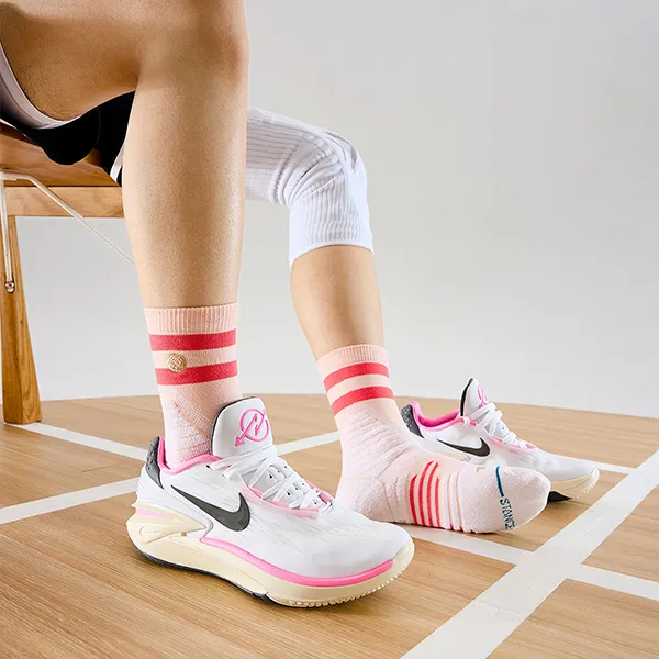 Stance Mid Calf Socks Unisex Cherry Blossom Pink-1