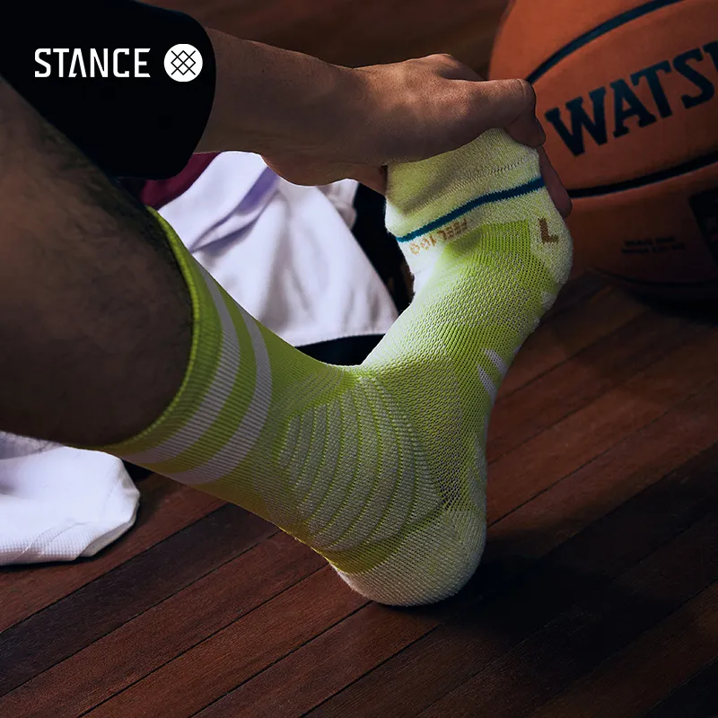 Stance Mid Calf Socks Unisex 1 Pack Neon Green-1