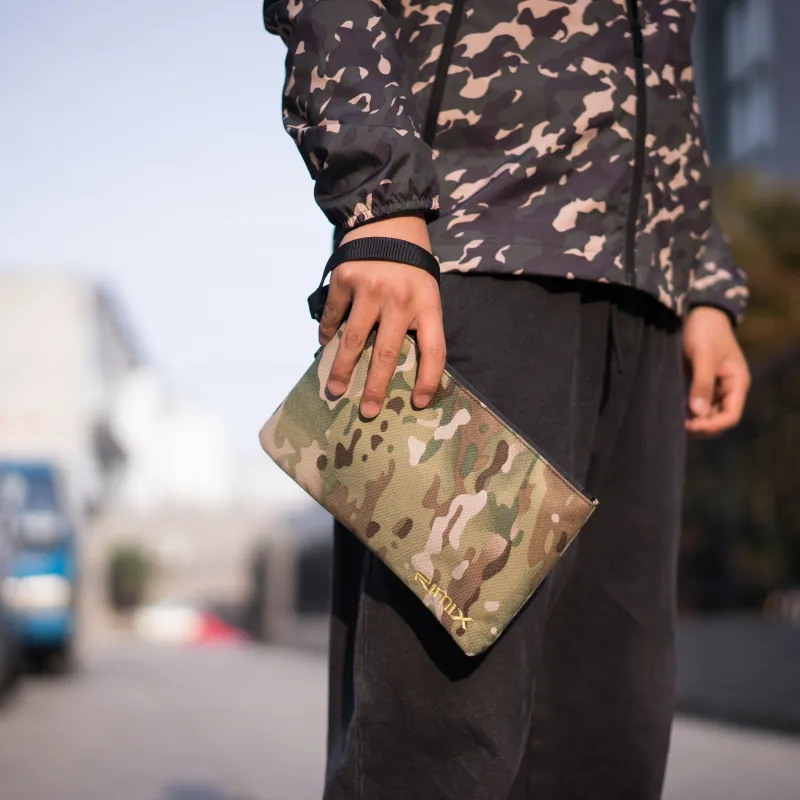 RIMIX Cordura Handheld Bag Clutch Regular Unisex Black/Yellow Camouflage/Black Camouflage-10