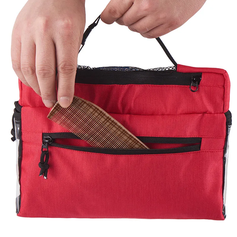 RIMIX Nylon Storage Bag Regular Unisex Black/Gray/Red-3
