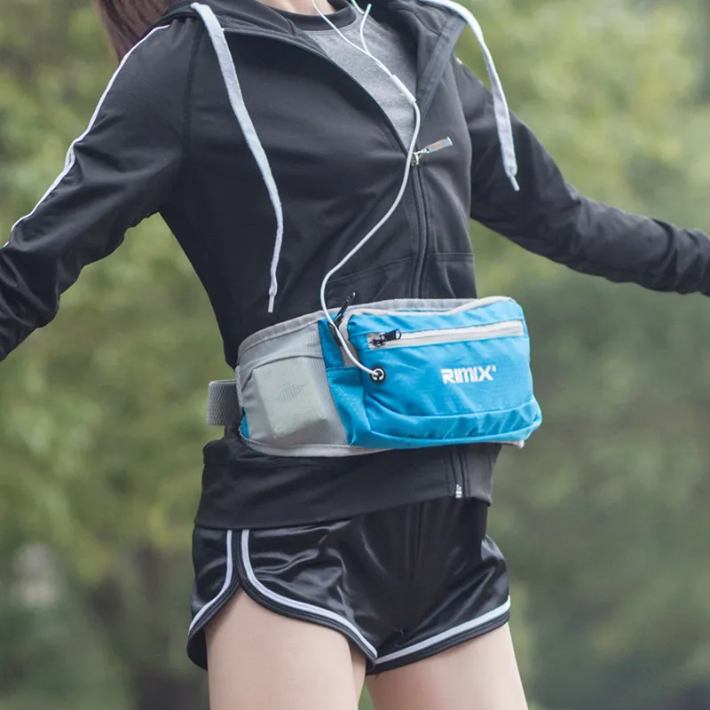 RIMIX Polyester Fanny Pack Regular Unisex Black/Blue/Rose Red-2