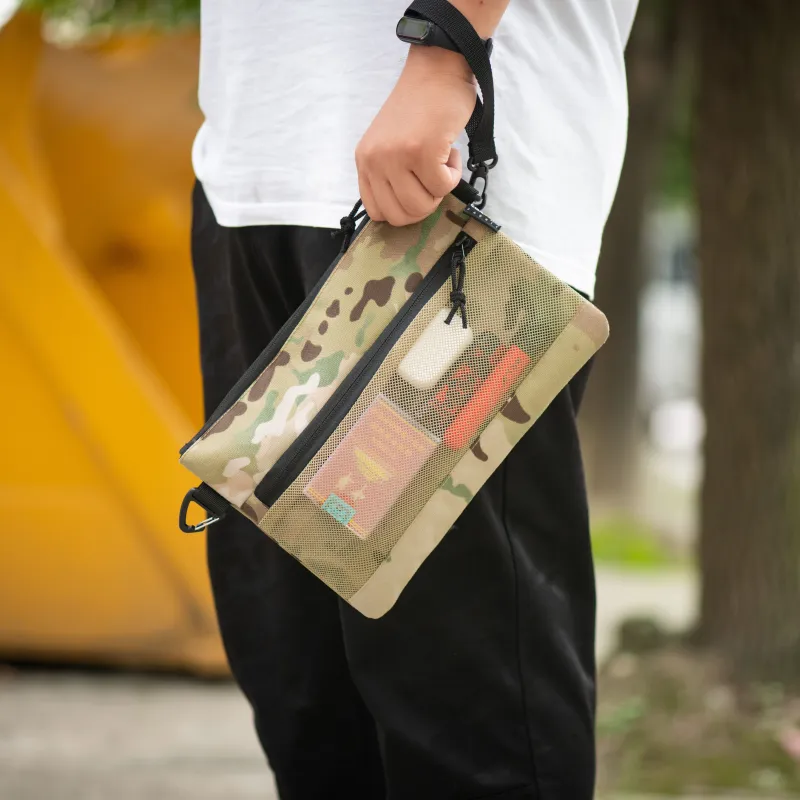 RIMIX Cordura Handheld Bag Clutch Regular Unisex Black/Yellow Camouflage/Black Camouflage-12