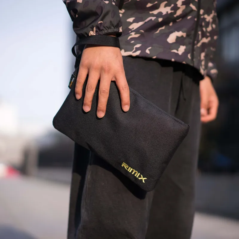 RIMIX Cordura Handheld Bag Clutch Regular Unisex Black/Yellow Camouflage/Black Camouflage-1