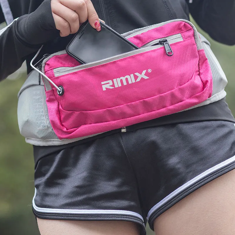 RIMIX Polyester Fanny Pack Regular Unisex Black/Blue/Rose Red-5