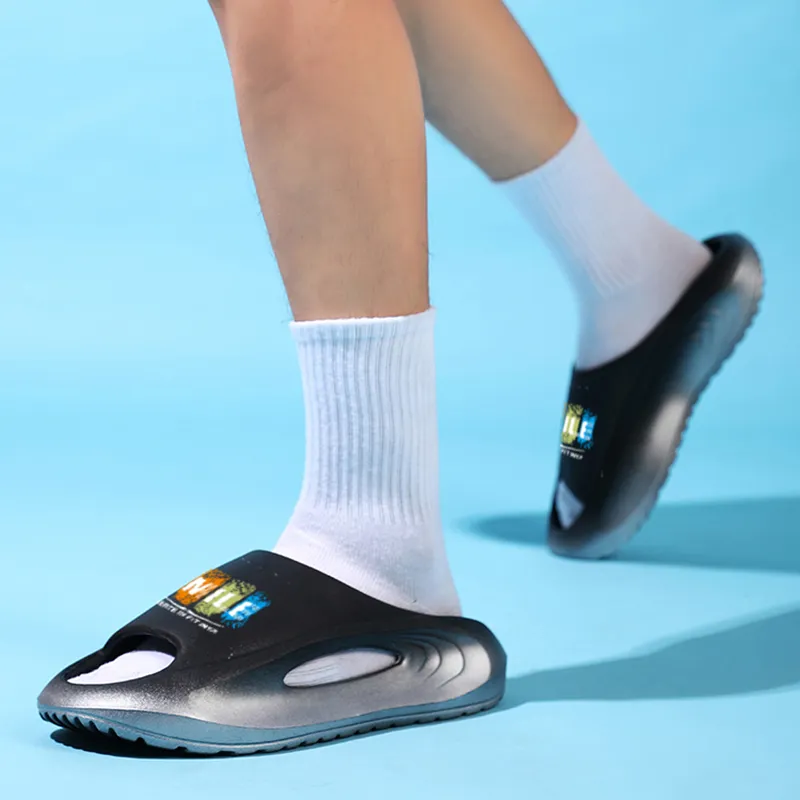 CariteSport EVA Quiet Slip Resistant Odor Resistant Abrasion Resistant Quick Dry Cushioning Slide Slippers Unisex-8
