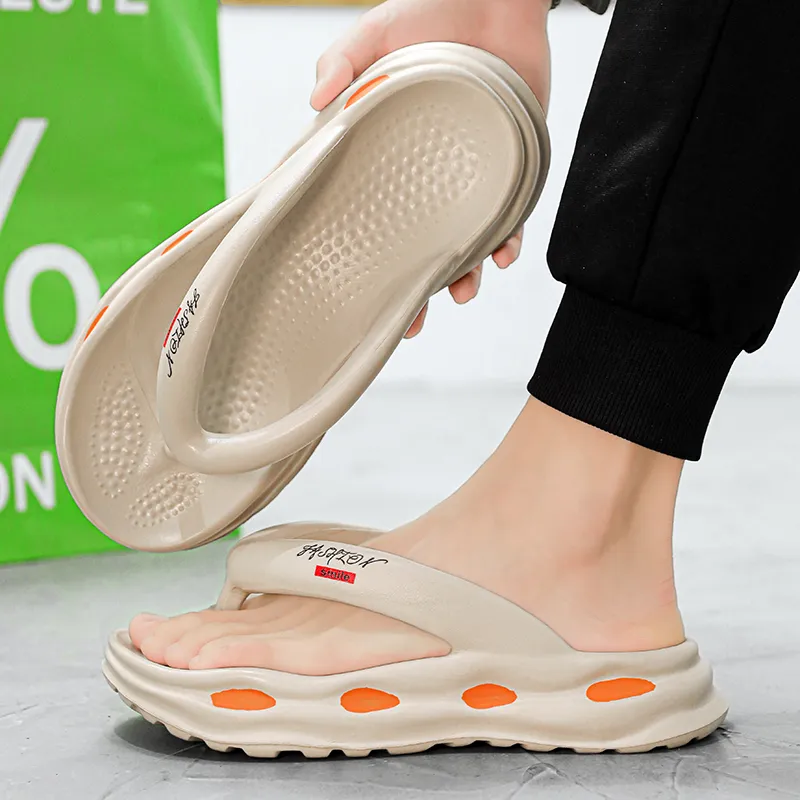 CariteSport EVA Quiet Odor Resistant Abrasion Resistant Slip Resistant Quick Drying Flip Flops Men's-19