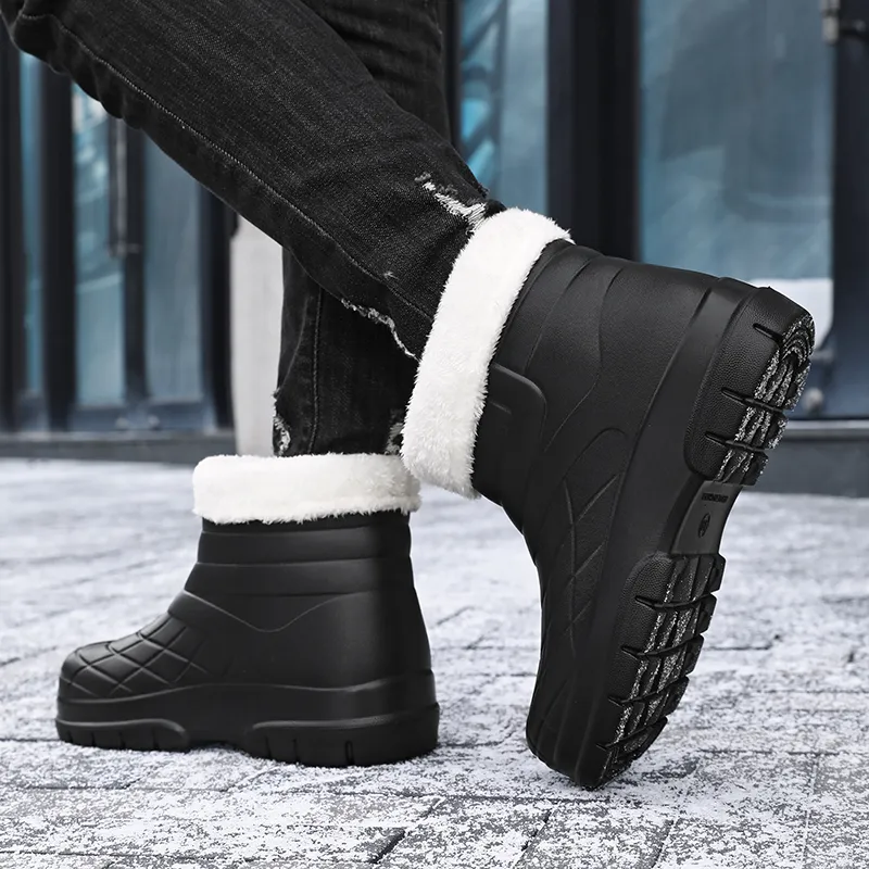 CariteSport Water-Resistant Wear-Resistant Warm Height-Increasing Cushioning Slip-Resistant Knee-High Rain Boots Unisex-5