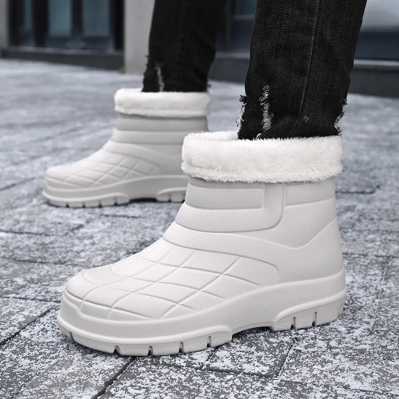 CariteSport Water-Resistant Wear-Resistant Warm Height-Increasing Cushioning Slip-Resistant Knee-High Rain Boots Unisex-13