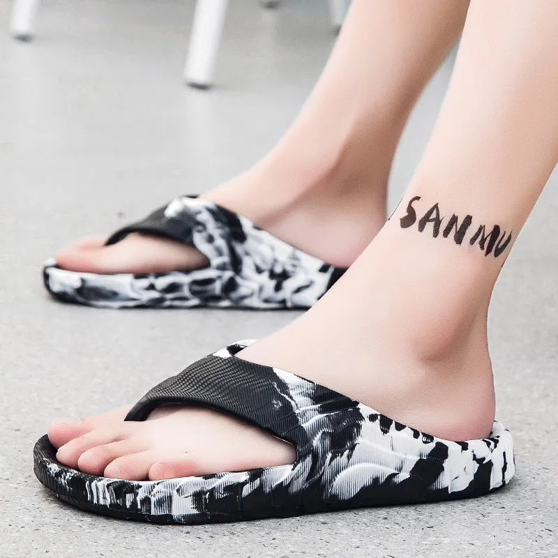 CariteSport EVA Quiet Odor Resistant Abrasion Resistant Slip Resistant Quick Drying Flip Flops Men's-2