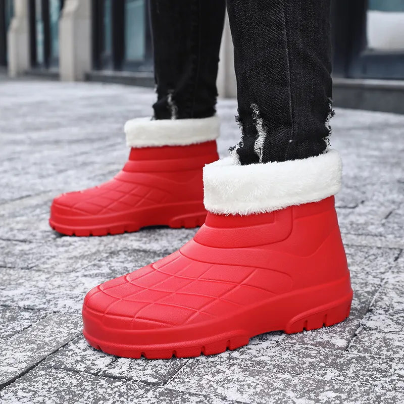 CariteSport Water-Resistant Wear-Resistant Warm Height-Increasing Cushioning Slip-Resistant Knee-High Rain Boots Unisex-17