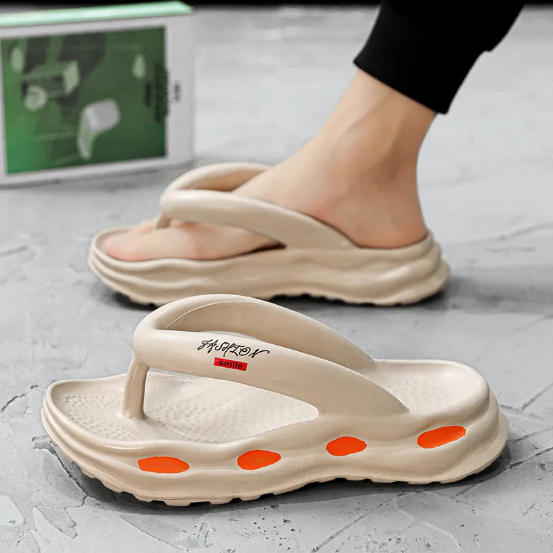 CariteSport EVA Quiet Odor Resistant Abrasion Resistant Slip Resistant Quick Drying Flip Flops Men's-20