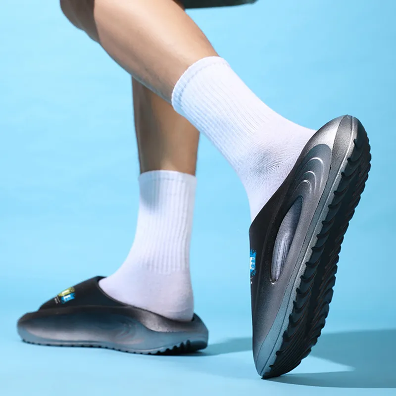 CariteSport EVA Quiet Slip Resistant Odor Resistant Abrasion Resistant Quick Dry Cushioning Slide Slippers Unisex-7