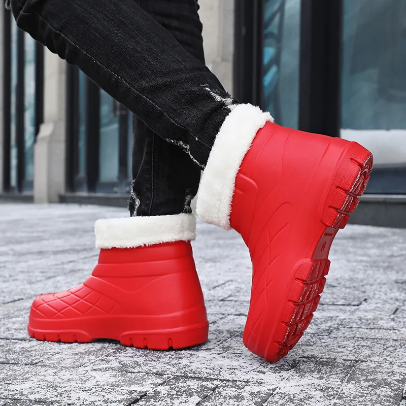 CariteSport Water-Resistant Wear-Resistant Warm Height-Increasing Cushioning Slip-Resistant Knee-High Rain Boots Unisex-18