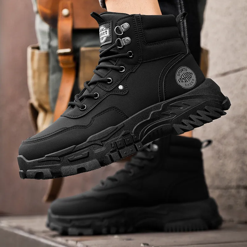CariteSport Martin Boots Men Black/Khaki-10