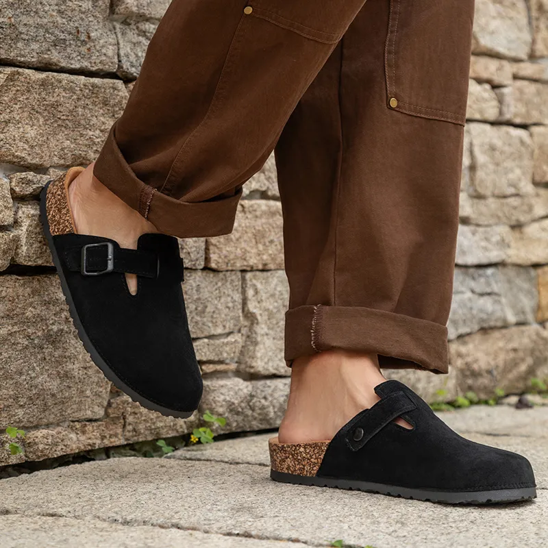 CariteSport Quiet Odor Resistant Abrasion Resistant Slip Resistant Closed Toe Outdoor Casual Slippers Unisex-6