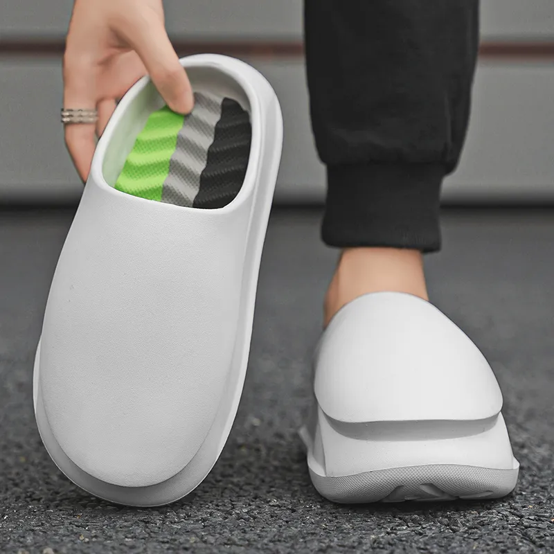 CariteSport EVA Quiet Odor Resistant Abrasion Resistant Slip Resistant Closed Toe Slippers Unisex-7