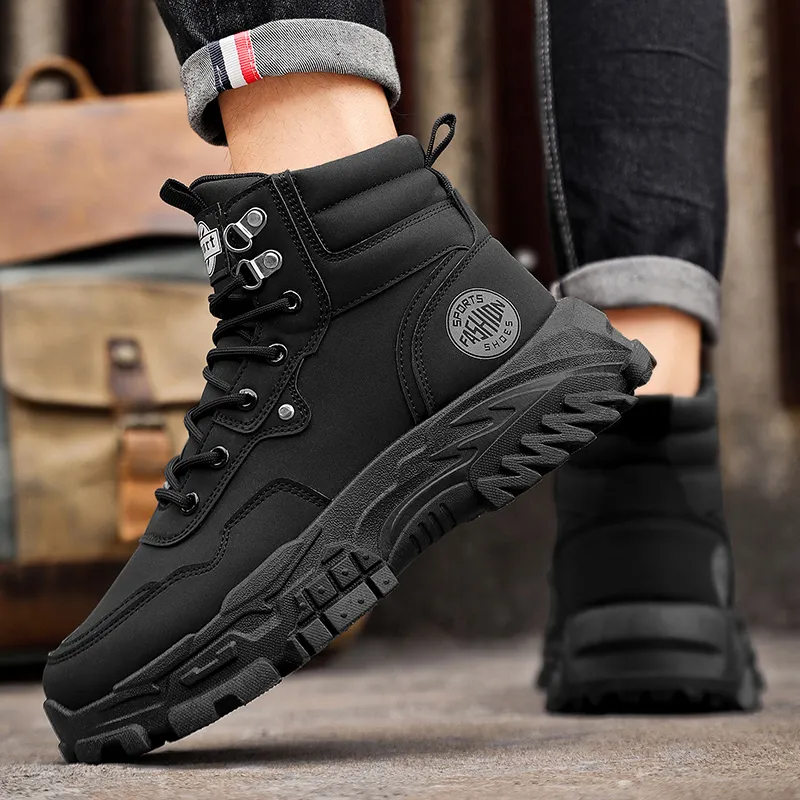 CariteSport Martin Boots Men Black/Khaki-9