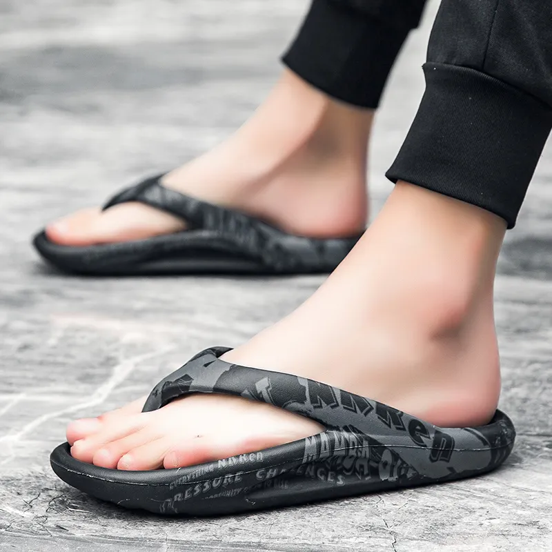 CariteSport EVA Quiet Odor Resistant Abrasion Resistant Slip Resistant Quick Drying Flip Flops Unisex-2