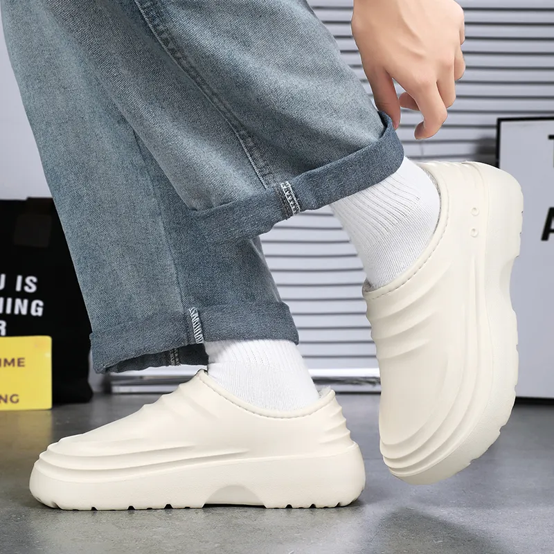 CariteSport Quiet Odor Resistant Abrasion Resistant Slip Resistant Indoor Velvet Closed Toe Slippers Unisex-10