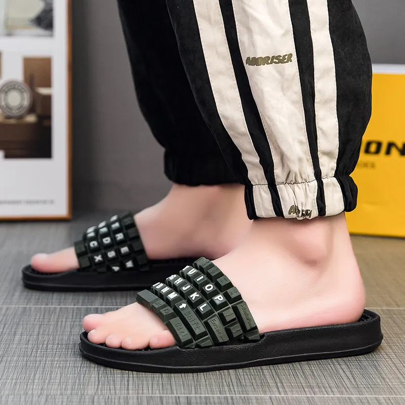 CariteSport EVA Quiet Slip Resistant Odor Resistant Abrasion Resistant Cushioning Slide Slippers Men's-6