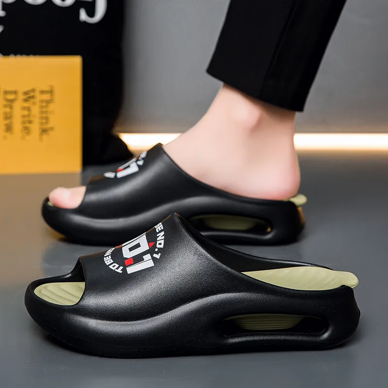 CariteSport EVA Quiet Slip Resistant Odor Resistant Abrasion Resistant Quick Dry Cushioning Slide Slippers Unisex-9