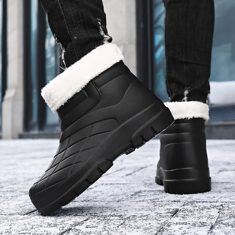 CariteSport Water-Resistant Wear-Resistant Warm Height-Increasing Cushioning Slip-Resistant Knee-High Rain Boots Unisex-4