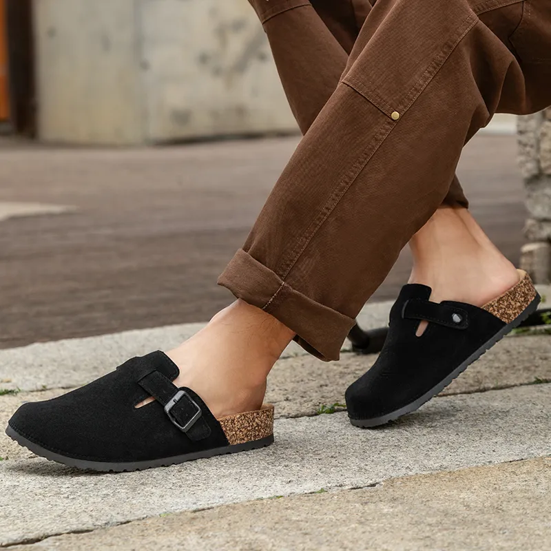 CariteSport Quiet Odor Resistant Abrasion Resistant Slip Resistant Closed Toe Outdoor Casual Slippers Unisex-3