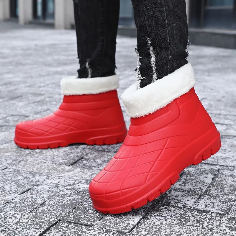 CariteSport Water-Resistant Wear-Resistant Warm Height-Increasing Cushioning Slip-Resistant Knee-High Rain Boots Unisex-20