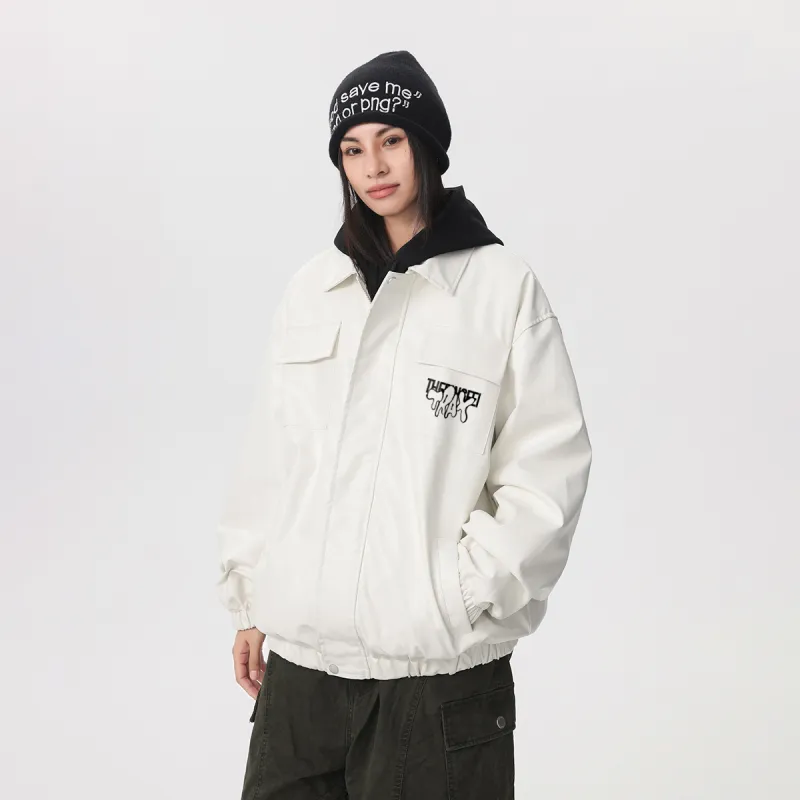 Ice Flying Leather Jacket Unisex-9