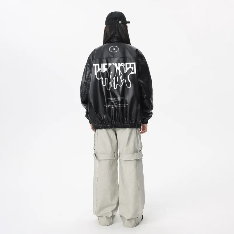 Ice Flying Leather Jacket Unisex-5