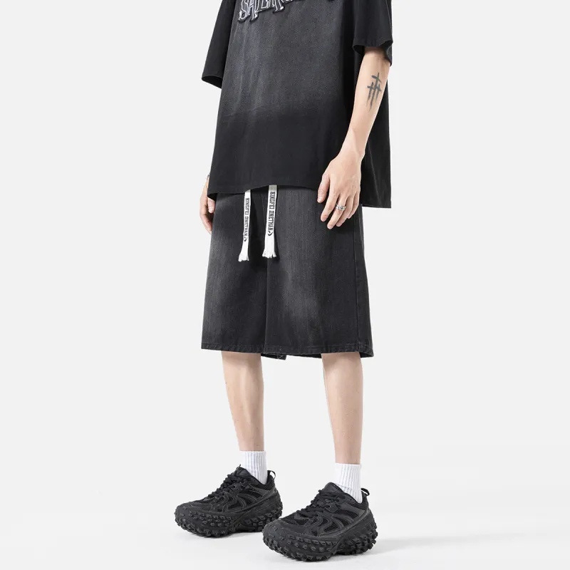 Ice flying Denim Shorts Unisex-12