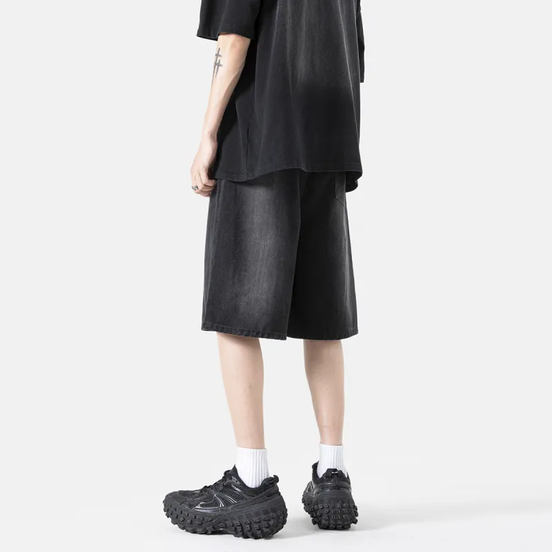Ice flying Denim Shorts Unisex-10