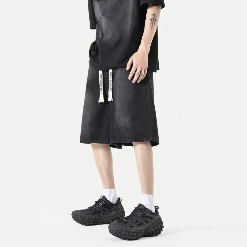 Ice flying Denim Shorts Unisex-9