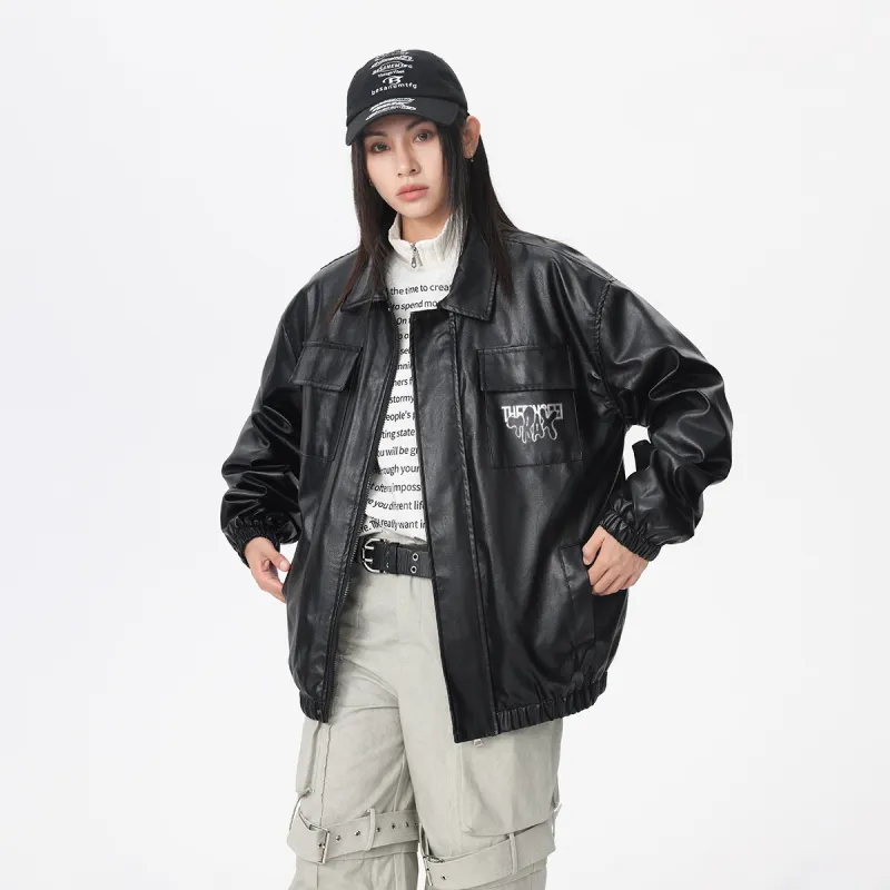 Ice Flying Leather Jacket Unisex-2