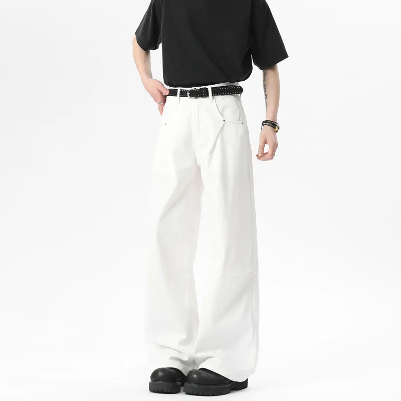 TESTUNG Jeans Unisex White Extended Style-17