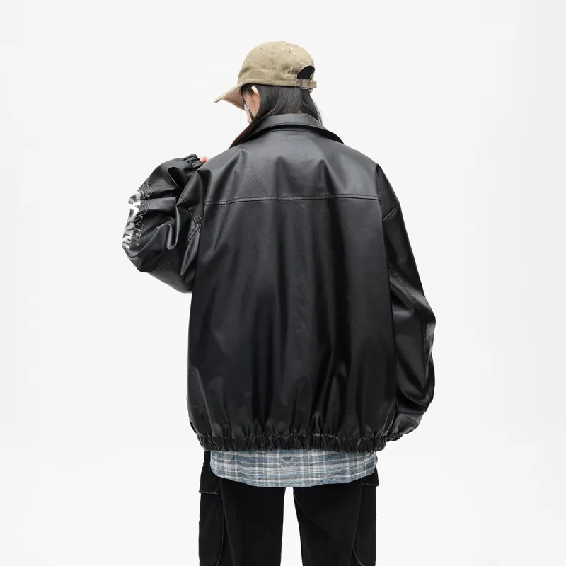 Ice Flying Leather Jacket Unisex-5