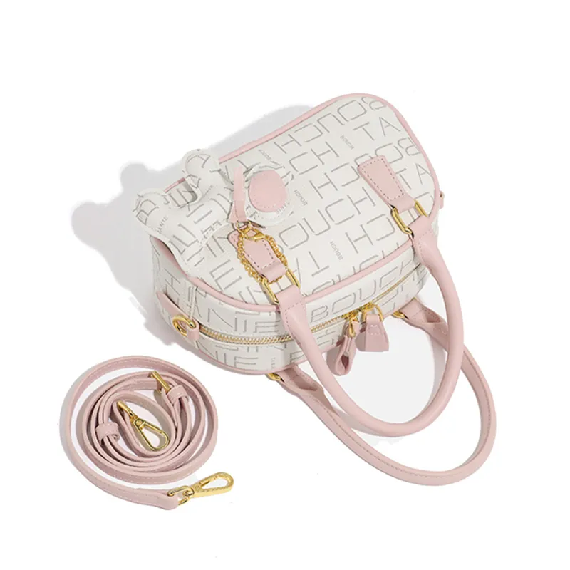 BOBDOG PU Handbags Crossbody Bags Small Size Women's Pink/Coffee-4