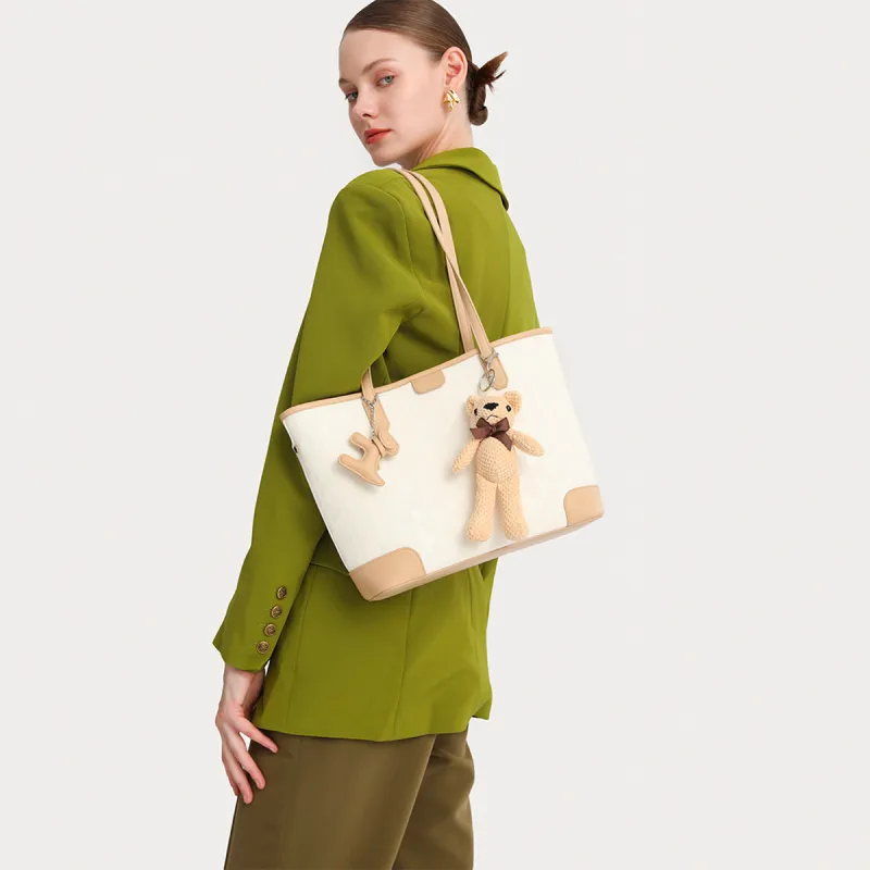 BOBDOG PU One Shoulder Handbags Large Size Women's Apricot/Black-2