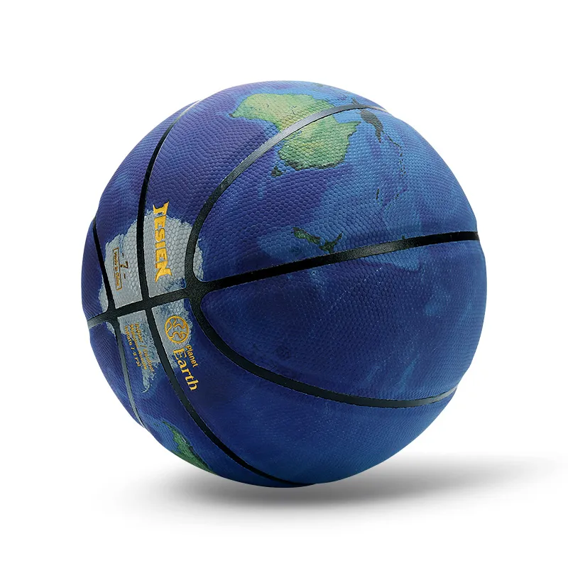 TESIEN PU Basketball Blue Green Tesun Size 7 Ball Training Unisex-4
