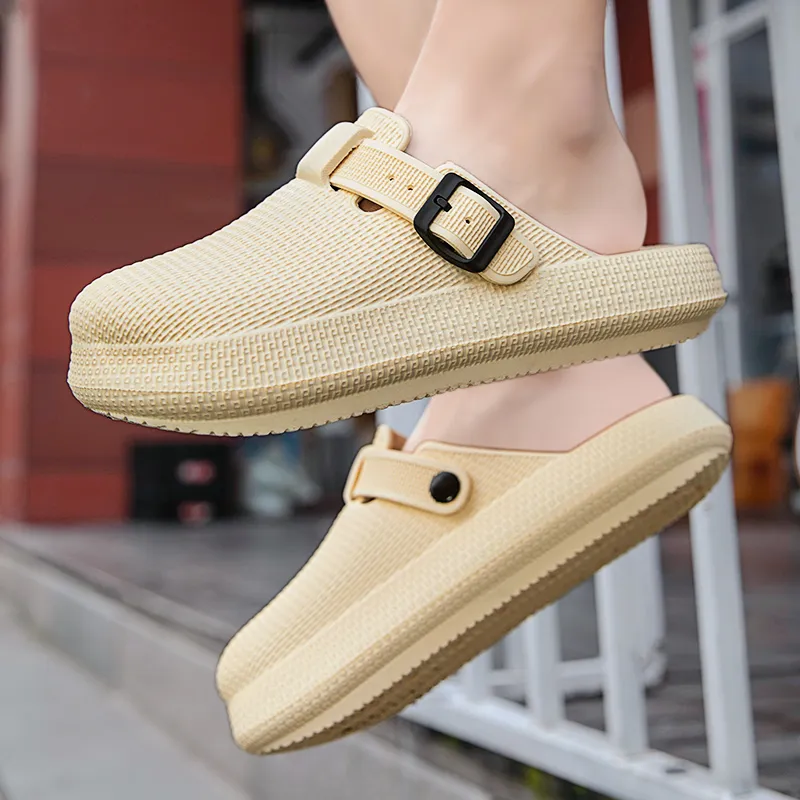 ENRICO COVERI Rubber Sole Odor Resistant Abrasion Resistant Slip Resistant Closed Toe Slippers Unisex-8